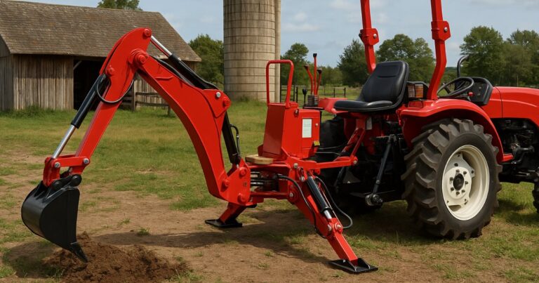 Hydraulisk gravearm til traktor