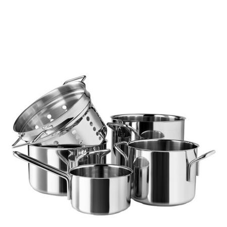 Eva Trio - Stainless Steel grytesett 5 deler