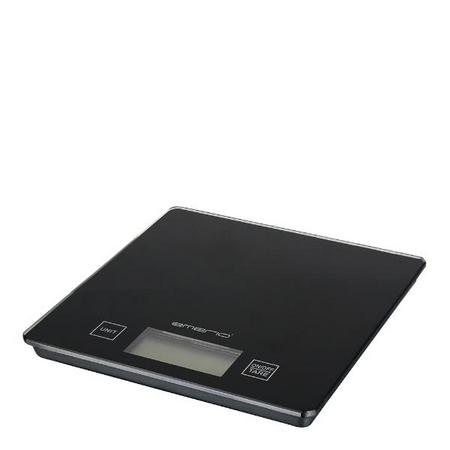 EMERIO - Kjøkkenvekt 5 kg glass svart
