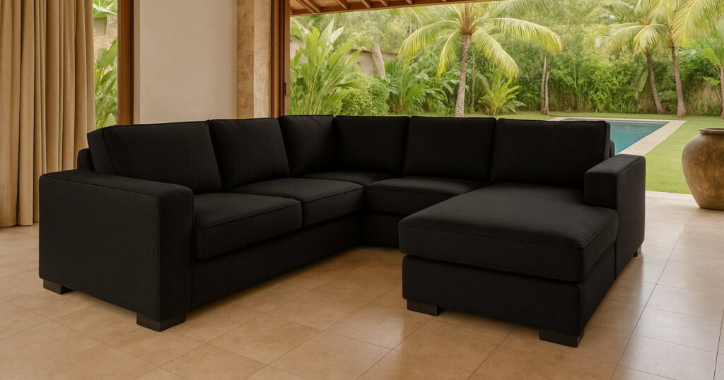 Optus 4-seters Venstrevendt U-formet Sofa med Divan