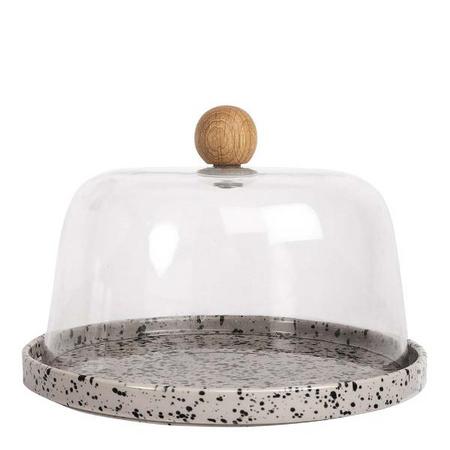 Sagaform - Ditte osteklokke rund 19,5 cm grå/svart/klar