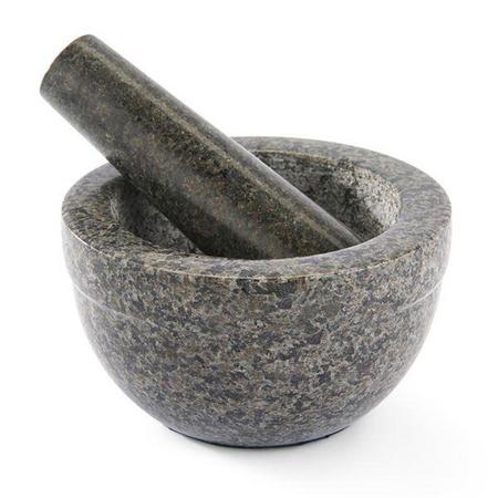 Rösle - Morter m/støter mørk grå granitt