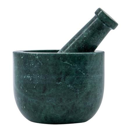 House Doctor - Arb morter med støter 7,8x10 cm mørk grønn