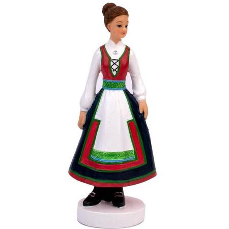 Cacas - Konfirmant jente i bunad blå/rød