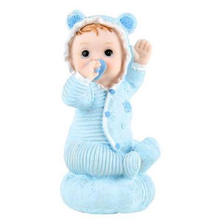 Cacas - Baby med smokk 9 cm blå