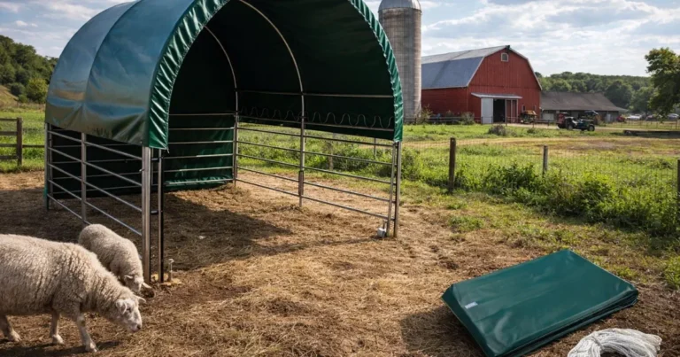 Test av Leskur 3 x 3 x 2,8 m med PVC-sideduker