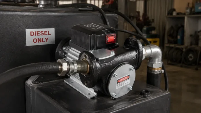 test-av-dieselpumpe-230v Test av Dieselpumpe 230 V