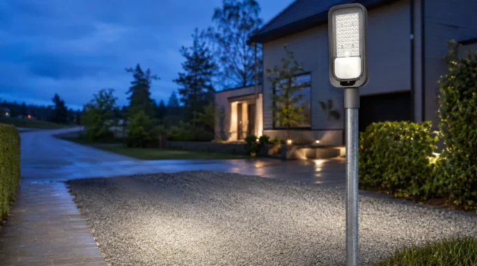 test-av-utelampe-30w-led-for-gard-tun-og-gate Test av Utelampe 30 W LED for gård tun og gate. 2505 lumen