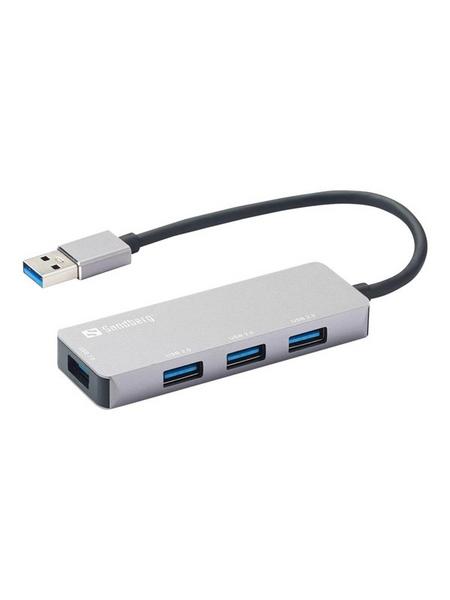 Sandberg 4-Port USB Hub USB-hub - 4 porter - Grå