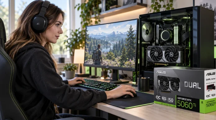 test-av-asus-geforce-rtx-5060-ti-dual-oc Test av ASUS GeForce RTX 5060 Ti DUAL OC - 16GB GDDR7 RAM - Grafikkort