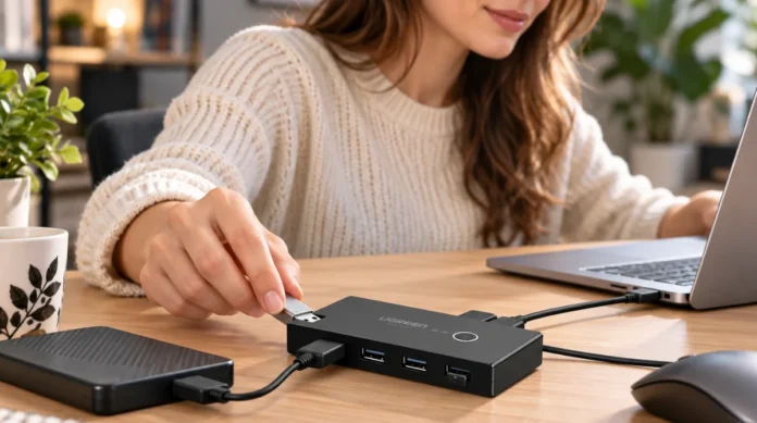 test-av-ugreen-switch-box-hub-swtich Test av UGREEN switch box HUB switch 4x USB 3.2 Gen 1