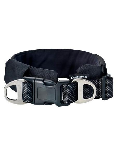 Dogman Emmi Polstret Halsbånd Justerbart Svart M (45mm x 45-75cm)