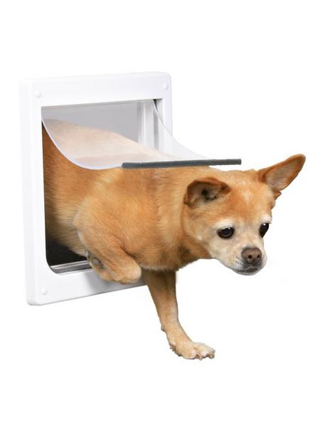 Trixie 2-Way dog flap with tunnel XS-S: 25 × 29 cm white