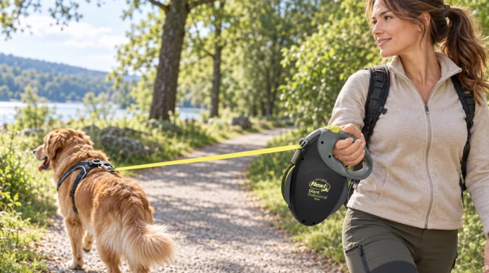 Test av Flexi flexi hundesnor giant leash pro l (10 m) 50 kg neon