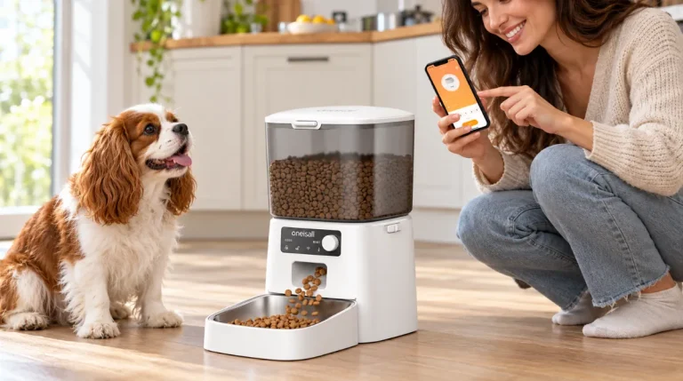 Test av Oneisall PFD001 Pro Smart Food Dispenser for Pets White