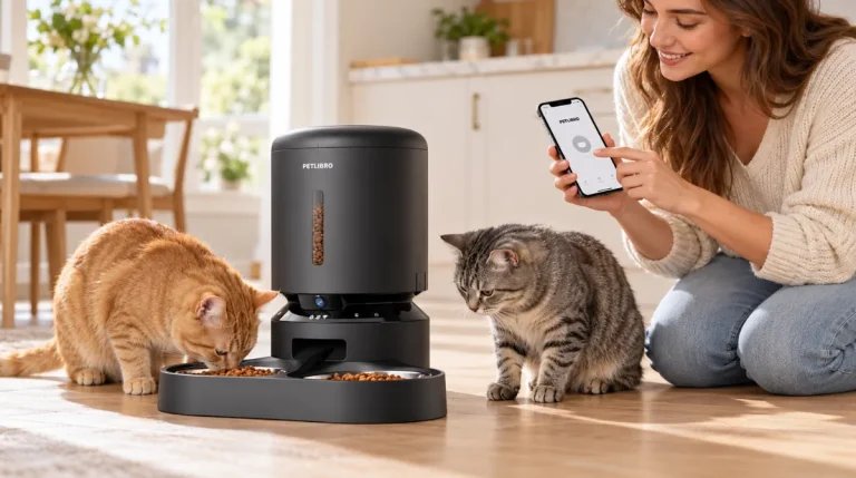 Test av Petlibro Granary Camera Food Dispenser with Double Bowl 5L Black